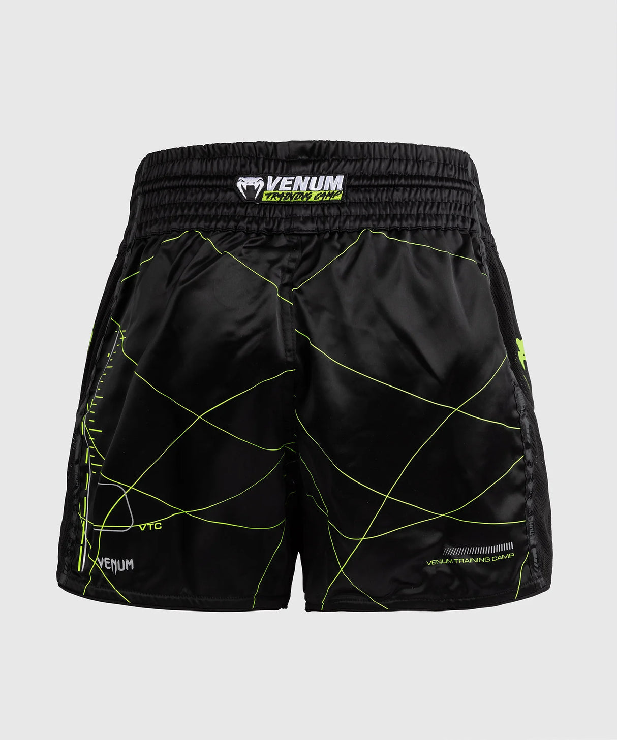 Venum Training Camp 4.0 Black/Neo Green Hlačke Za Tajski Boks