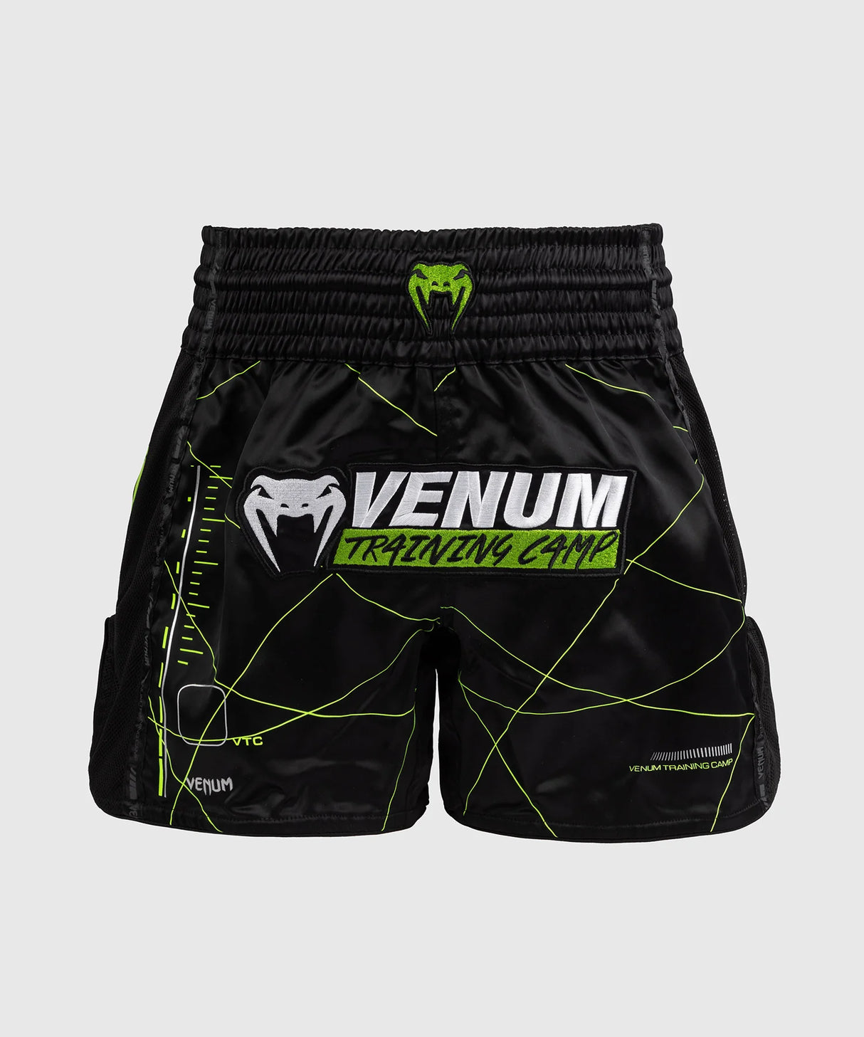 Venum Training Camp 4.0 Black/Neo Green Hlačke Za Tajski Boks