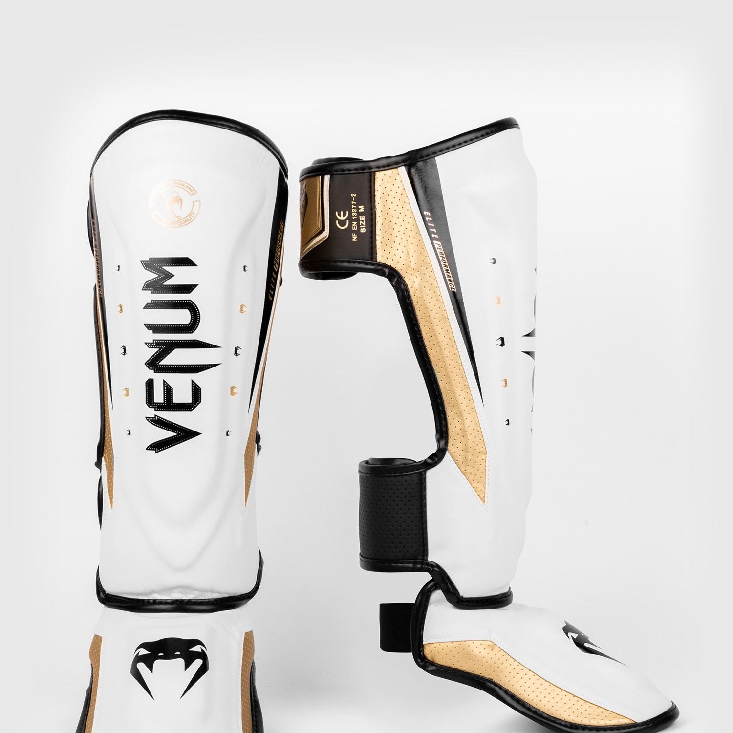 Venum Elite Evo White/Gold ščitniki za golen in nart