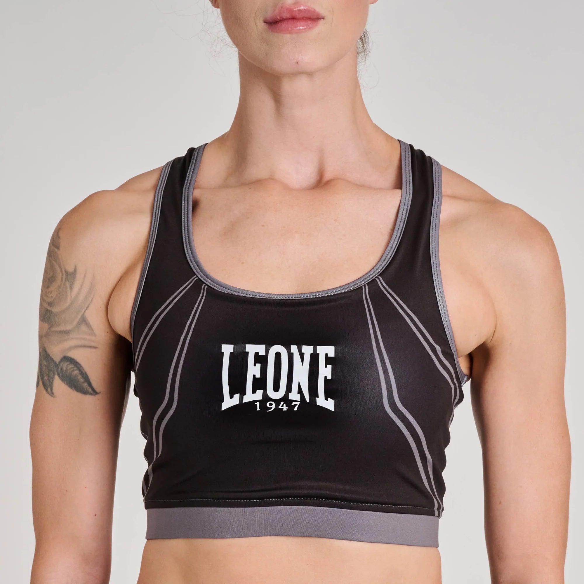 Leone 1947 AB993 WAKO Sports Bra With Hard Protection Black