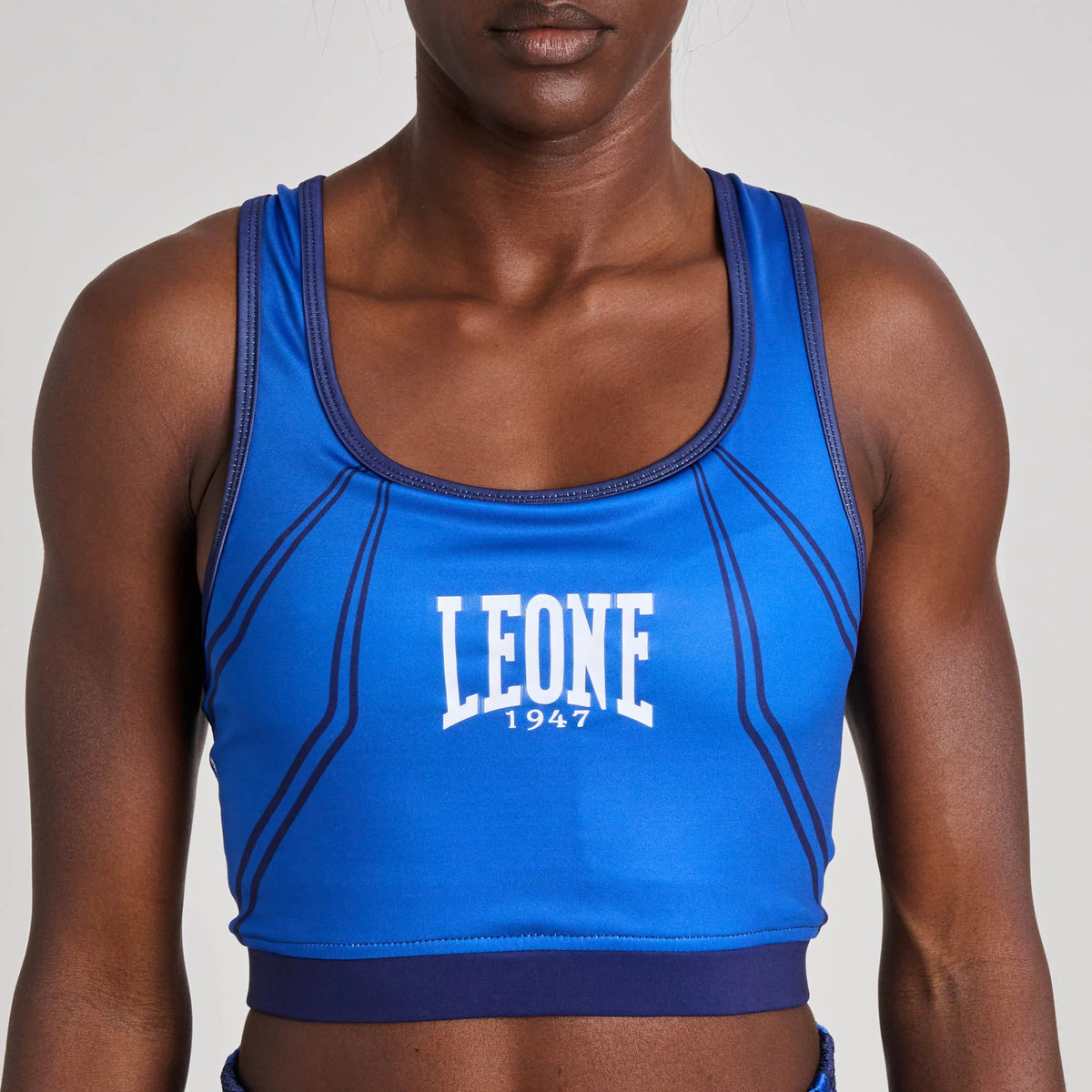 Leone 1947 AB993 WAKO Sports Bra With Hard Protection Blue