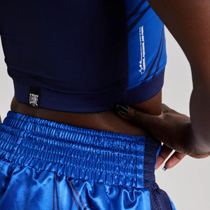 Leone 1947 AB993 WAKO Sports Bra With Hard Protection Blue