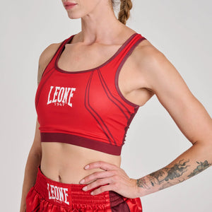 Leone 1947 AB993 WAKO Sports Bra With Hard Protection Red