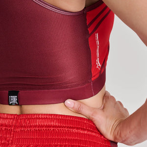 Leone 1947 AB993 WAKO Sports Bra With Hard Protection Red