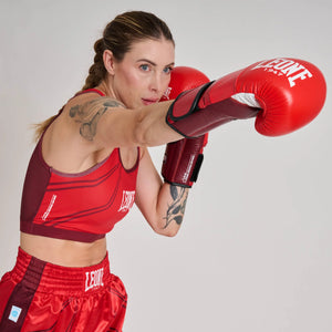 Leone 1947 AB993 WAKO Sports Bra With Hard Protection Red