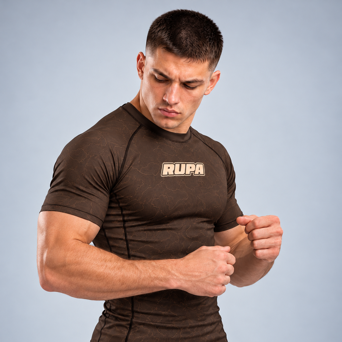 RUPA I UNDRG I BROWN I RASHGUARD
