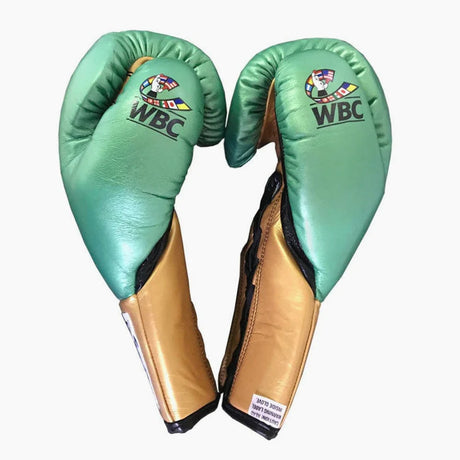 Cleto Reyes Official WBC Green/Gold  Rokavice Za Boks Na Vezalke