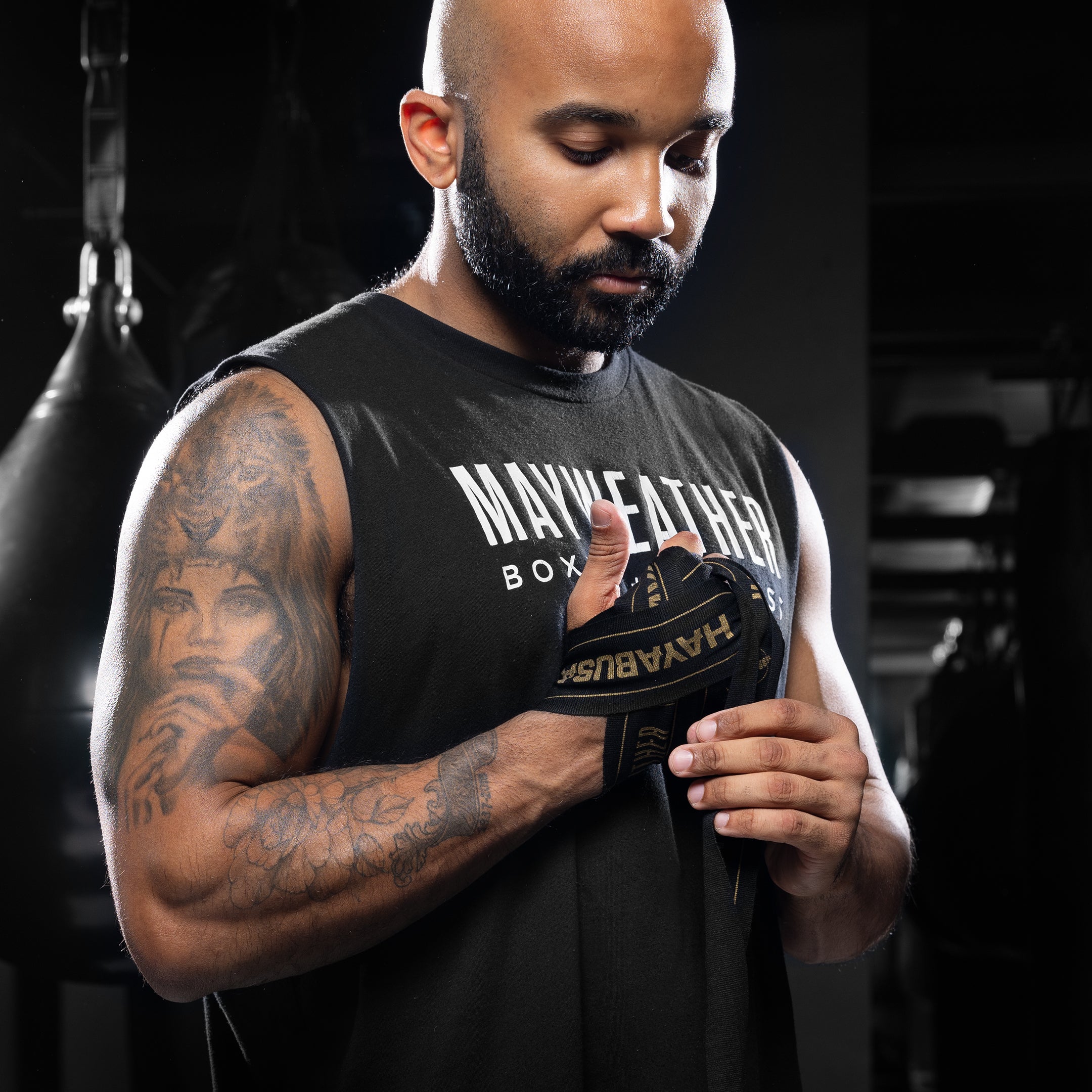 Hayabusa Mayweather 180" Stretch Black Bandaže