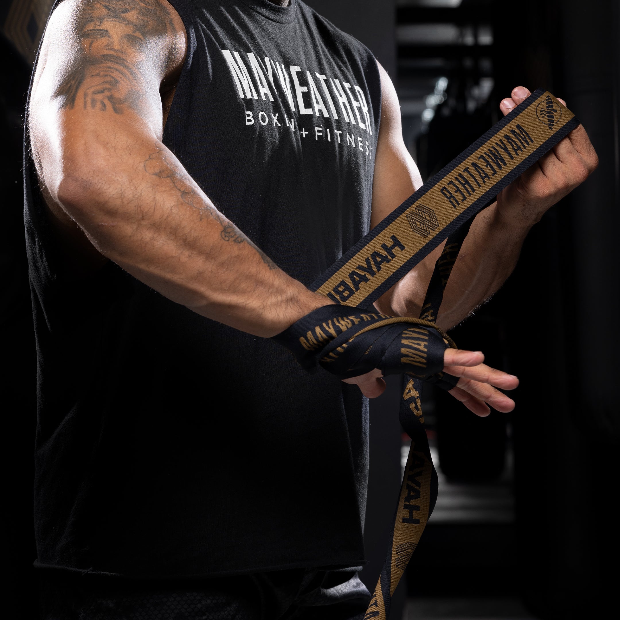 Hayabusa Mayweather 180" Deluxe Black Bandaže