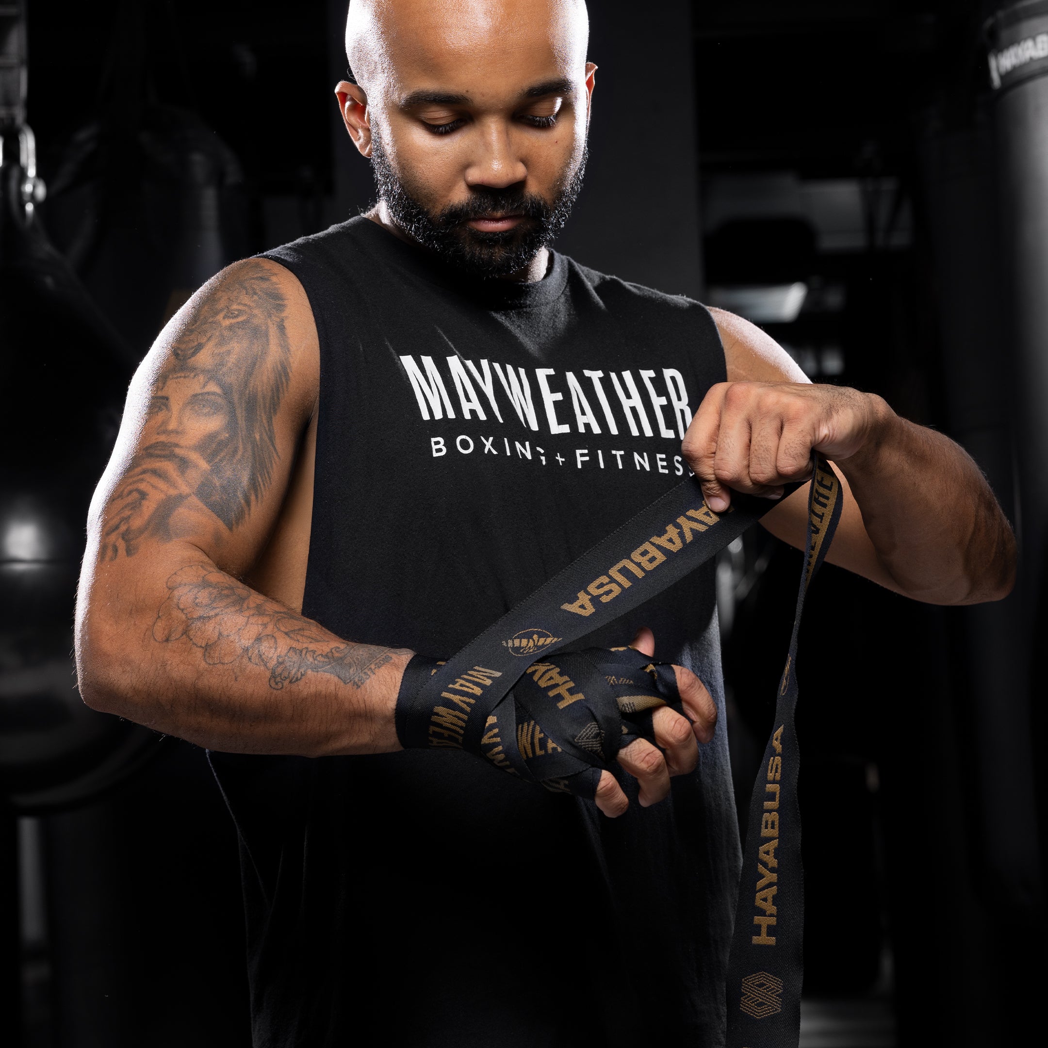 Hayabusa Mayweather 180" Deluxe Black Bandaže