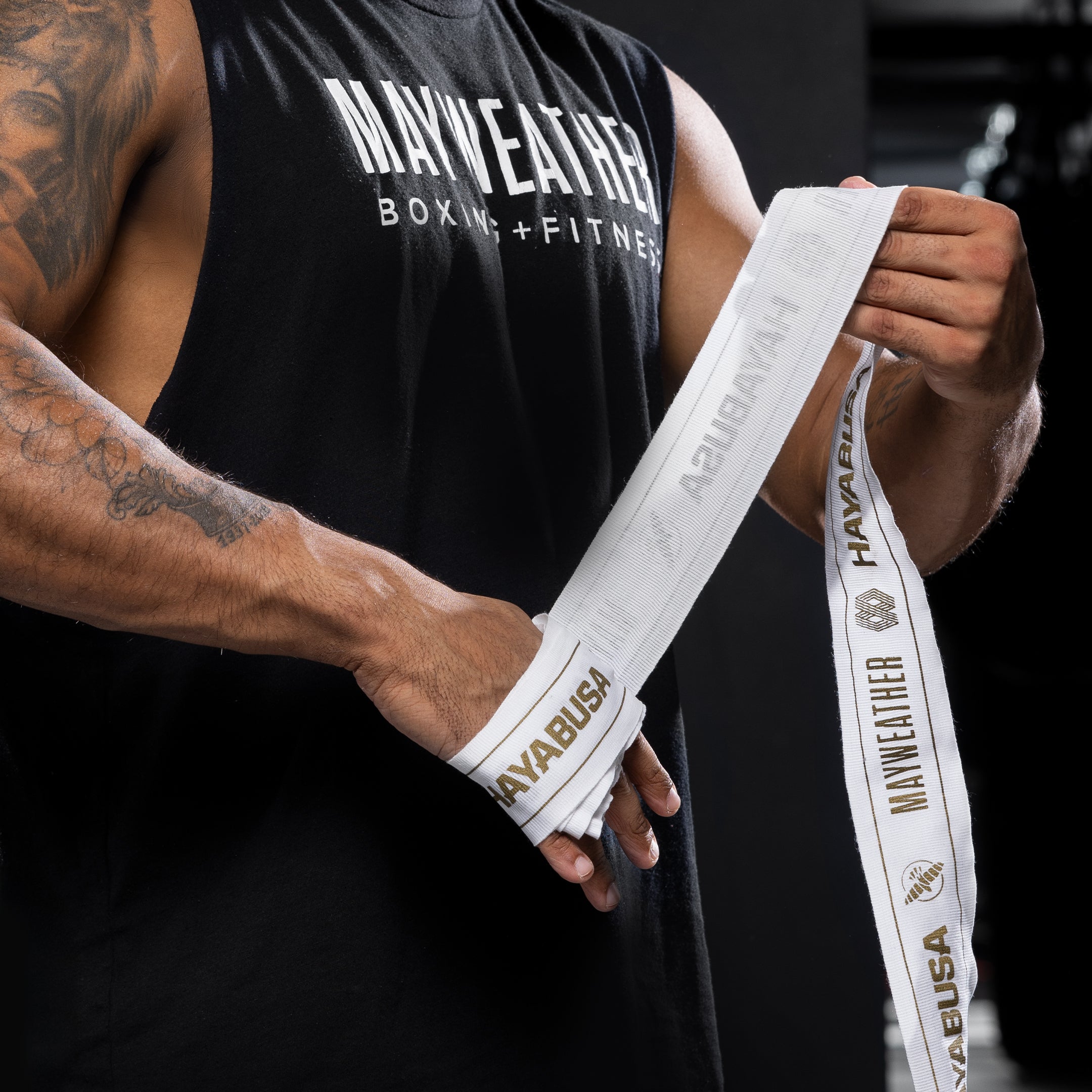 Hayabusa Mayweather 180" Stretch White Bandaže