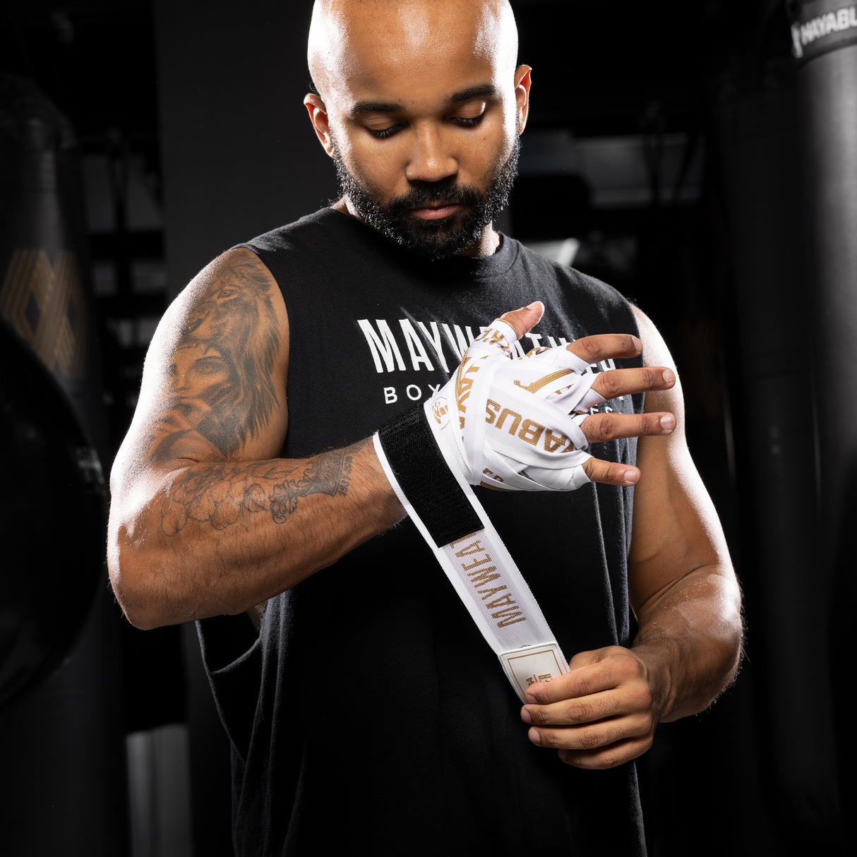 Hayabusa Mayweather 180" Deluxe White Bandaže