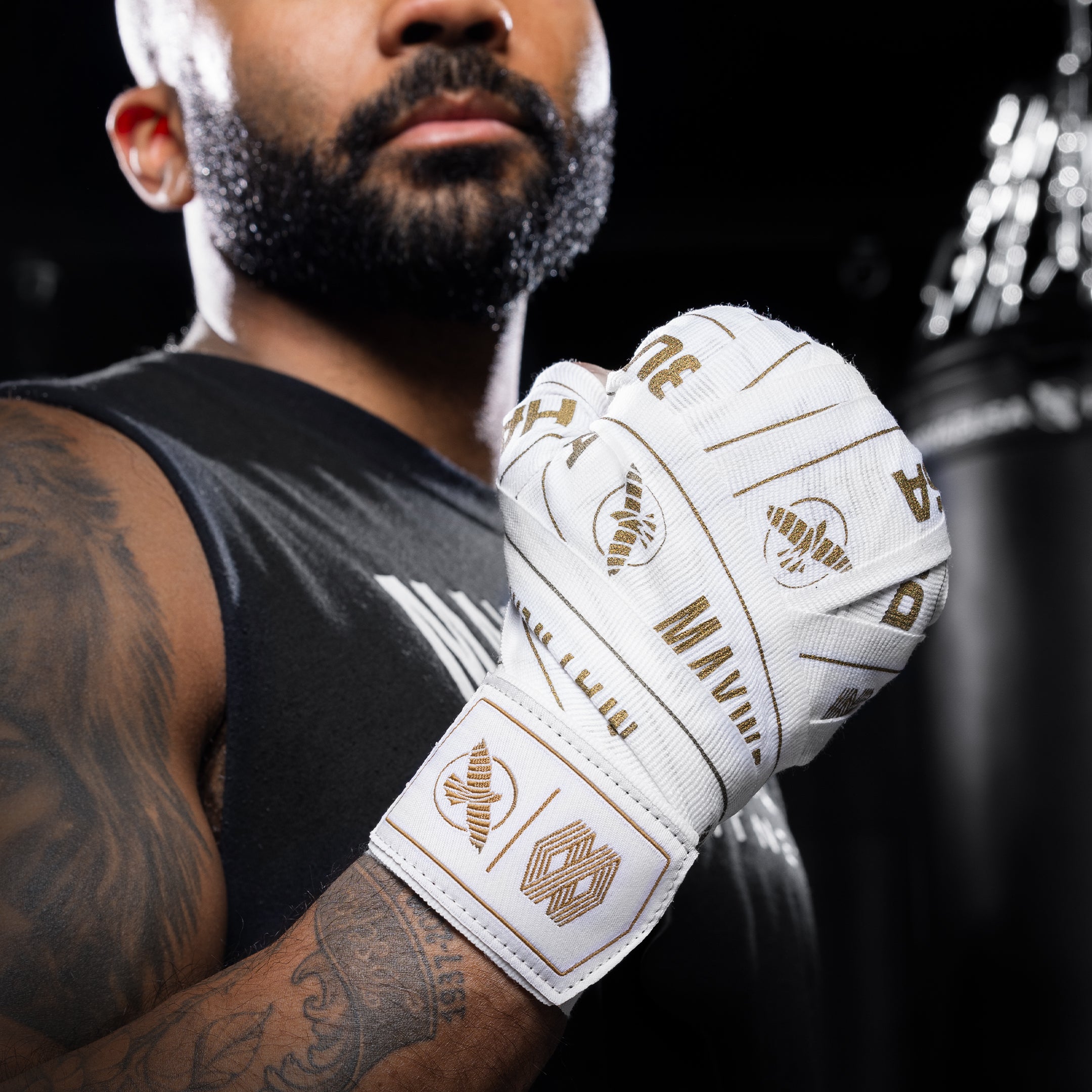 Hayabusa Mayweather 180" Stretch White Bandaže