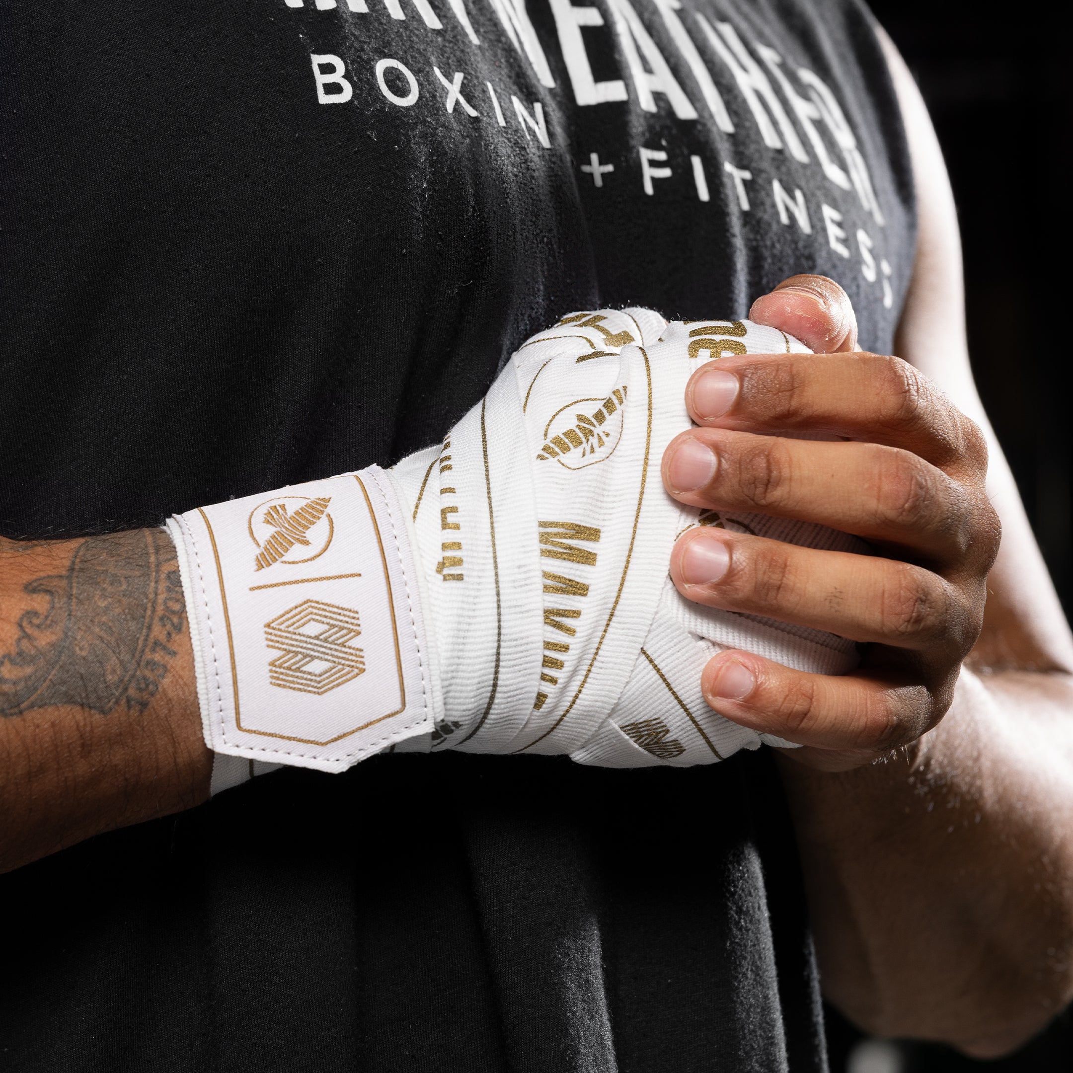 Hayabusa Mayweather 180" Stretch White Bandaže