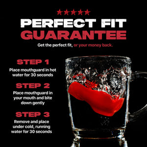 SAFEJAWZ Red Ščitnik Za Zobe Za Tiste Z Zobnim Aparatom