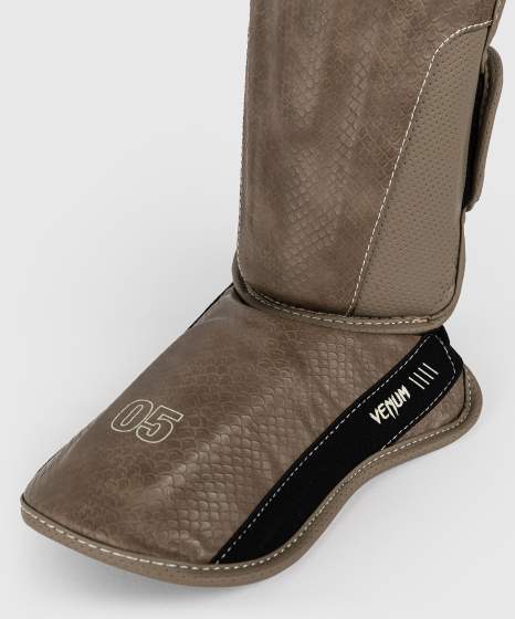 Venum Impact Evo Scales Shin Guards - Brown