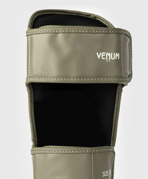 Venum Impact Evo Scales Shin Guards - Army Green