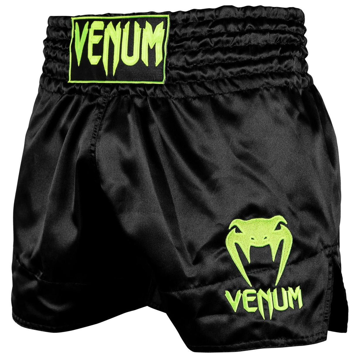 Venum Muay Thai Classic Black/Neo Yellow hlačke za tajski boks