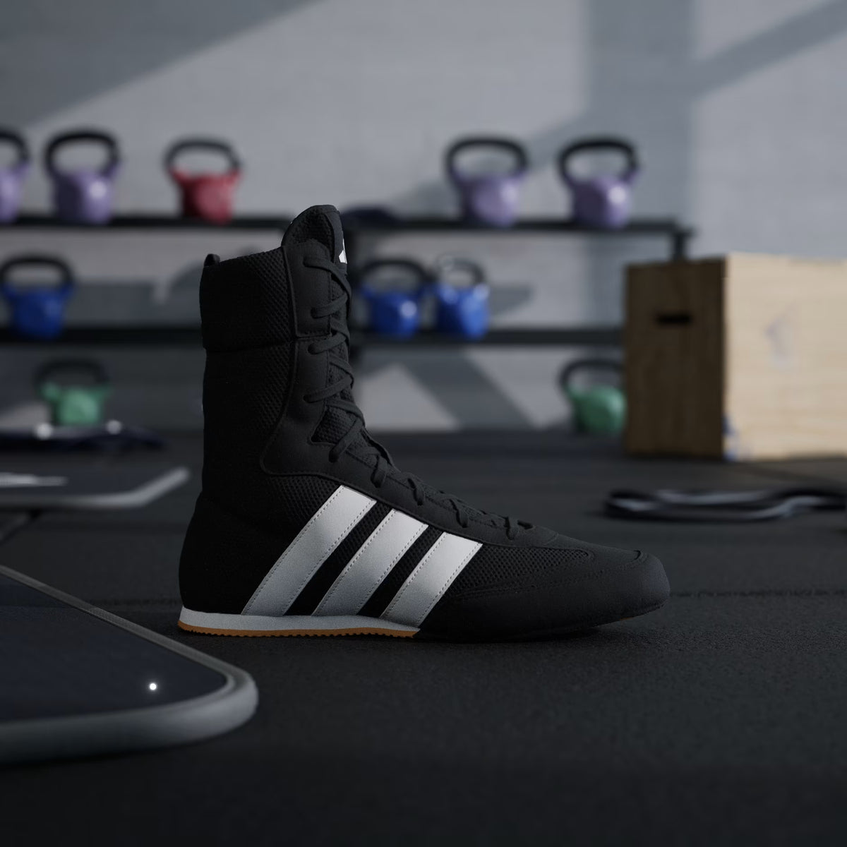 Adidas Box Hog Classic Black boxing shoes