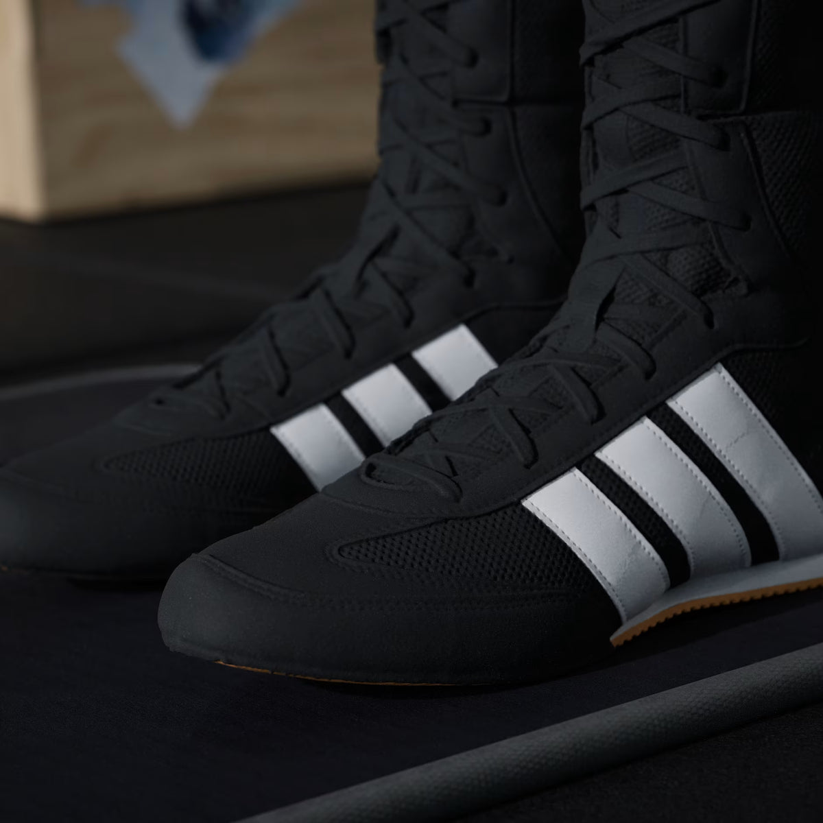 Adidas Box Hog Classic Black boxing shoes