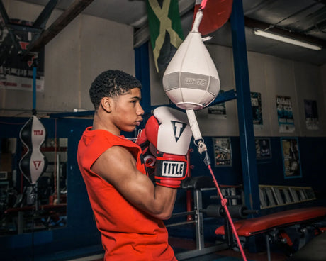 Title Professional Gel Series Black/White/Red rokavice za boks