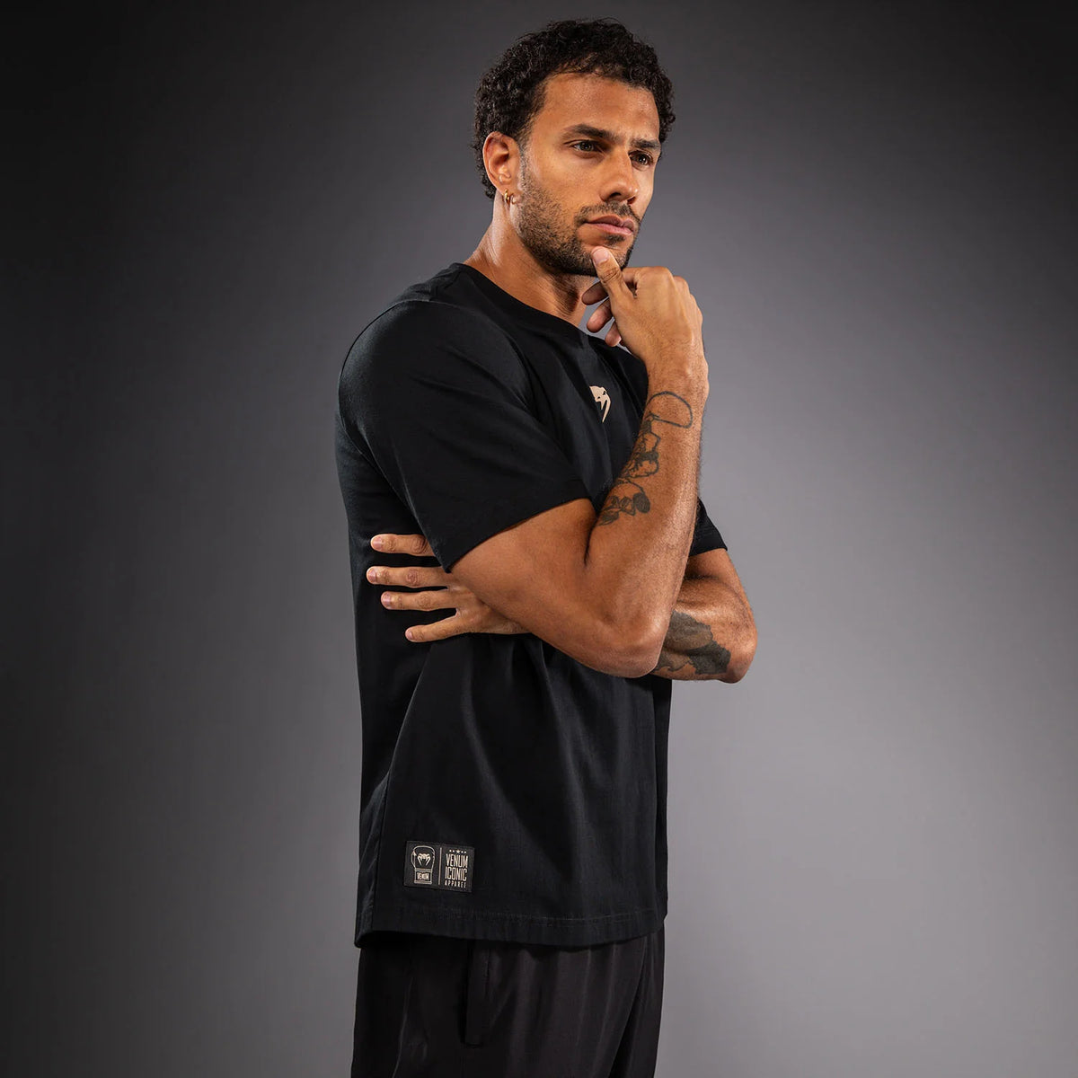 Venum Fight Icon Cotton T–Shirt – Black