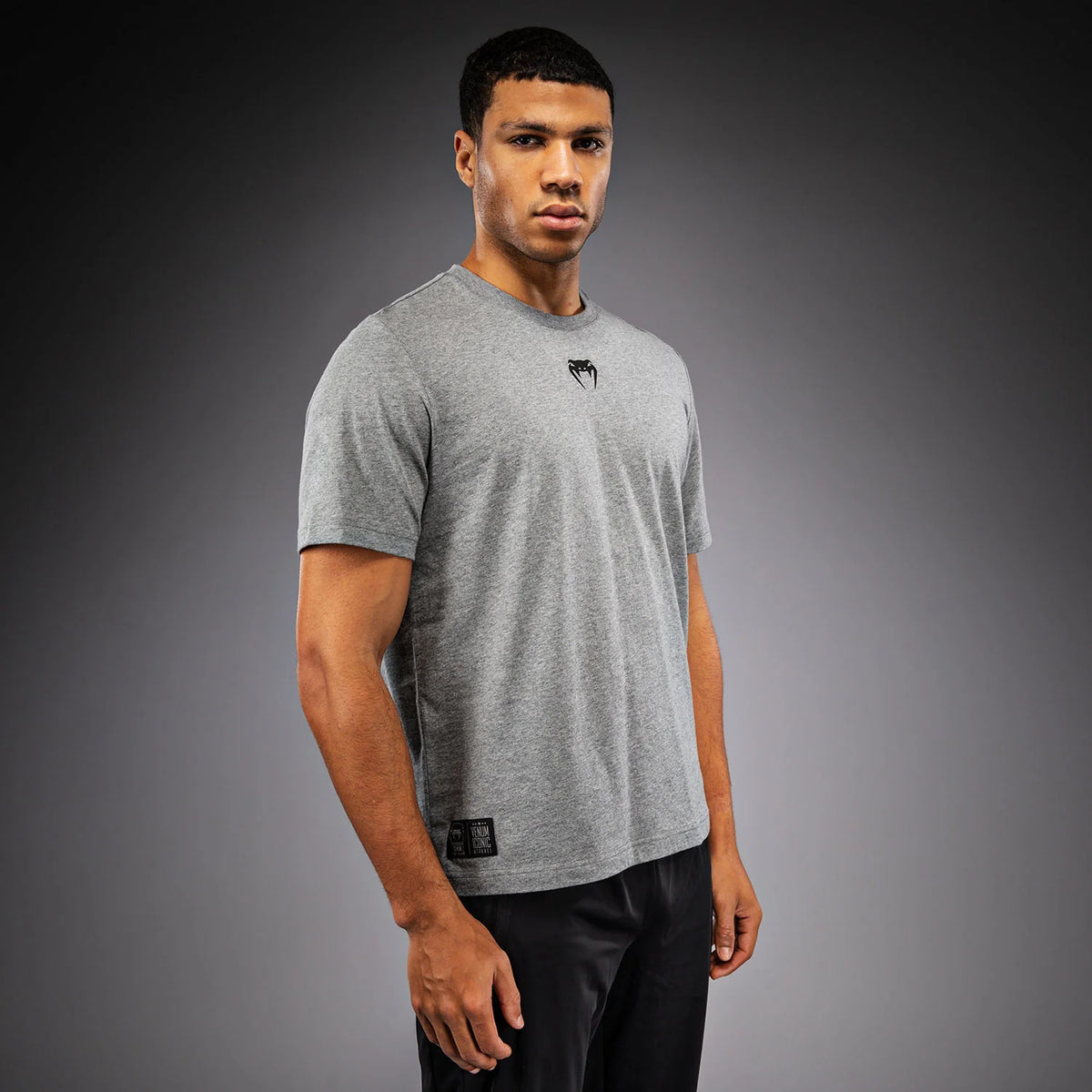 Venum Fight Icon Cotton T–Shirt – Light Heather Grey