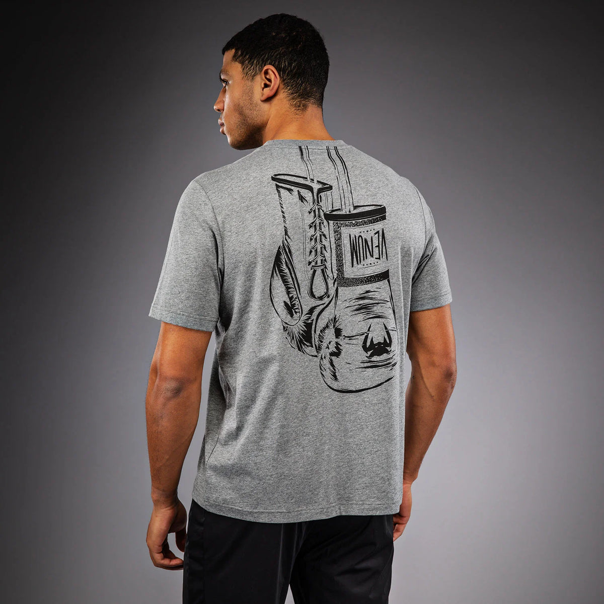 Venum Fight Icon Cotton T–Shirt – Light Heather Grey