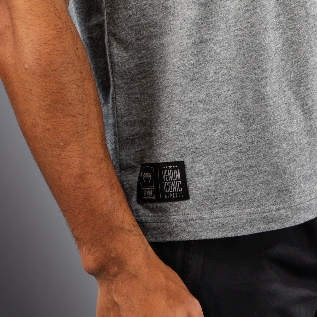 Venum Fight Icon Cotton T–Shirt – Light Heather Grey