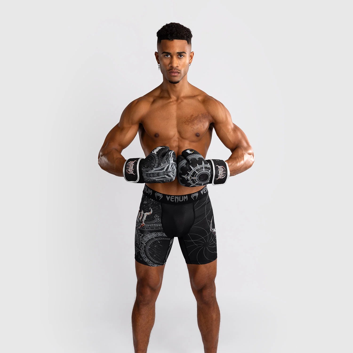 Venum Gladiator 5.0 Black/Silver Kratke Pajkice