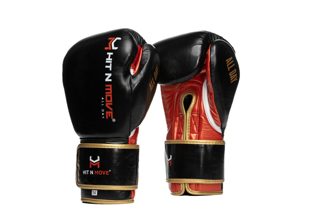 Hit N Move All Day Pro Agility rukavice za boks (na čičak) - Black