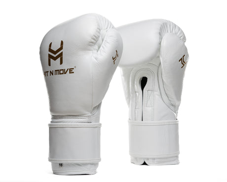 Hit N Move All Day Pro Grip Plus Agility rukavice za boks (na čičak) - Plain White