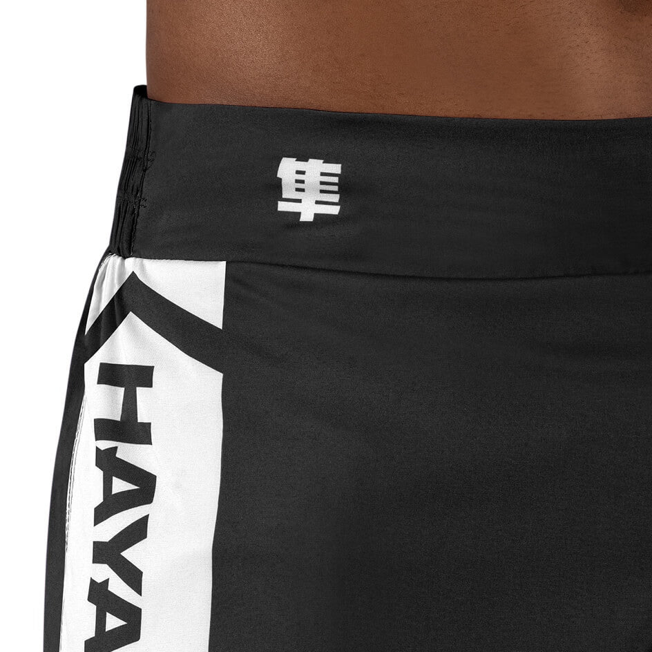 Hayabusa Icon Black/White hlačke za kickboks