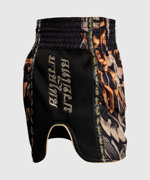 Venum Tiger Black/Neon Orange Hlačke Za Tajski Boks