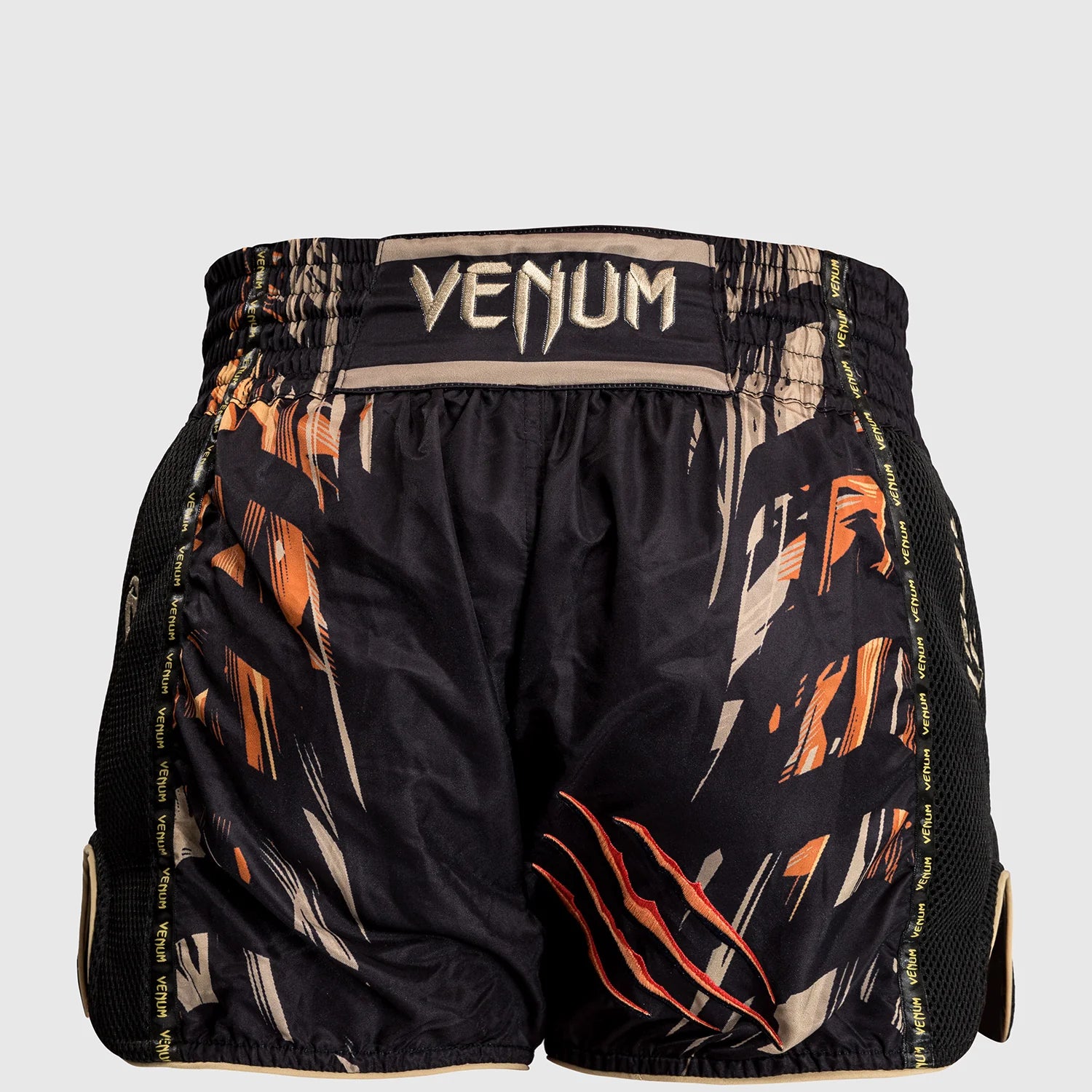 Venum Tiger Black/Neon Orange Hlačke Za Tajski Boks