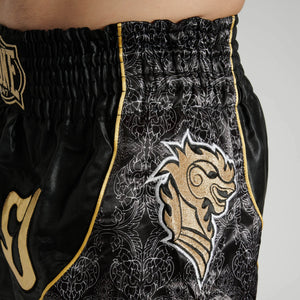 Leone 1947 Elite Kick/Thai AB879 Black hlačke za tajski boks