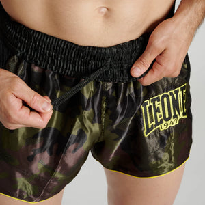 Leone 1947 Camo Fight AB880 Green hlačke za tajski boks