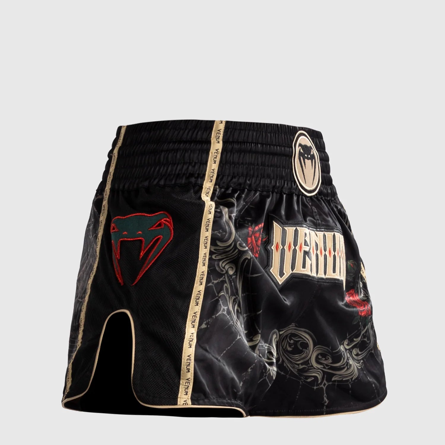 Venum Santa Muerte 5.0 Deep Black/Gold Hlačke Za Tajski Boks