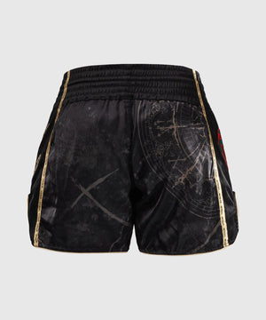Venum Santa Muerte 5.0 Deep Black/Gold Hlačke Za Tajski Boks