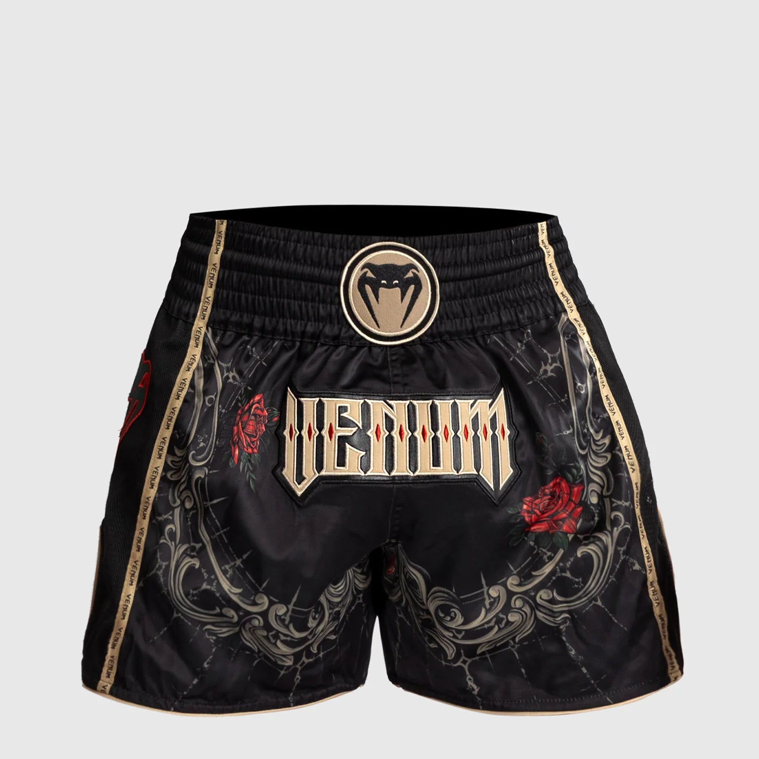 Venum Santa Muerte 5.0 Deep Black/Gold Hlačke Za Tajski Boks