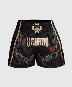 Venum Santa Muerte 5.0 Deep Black/Gold Hlačke Za Tajski Boks