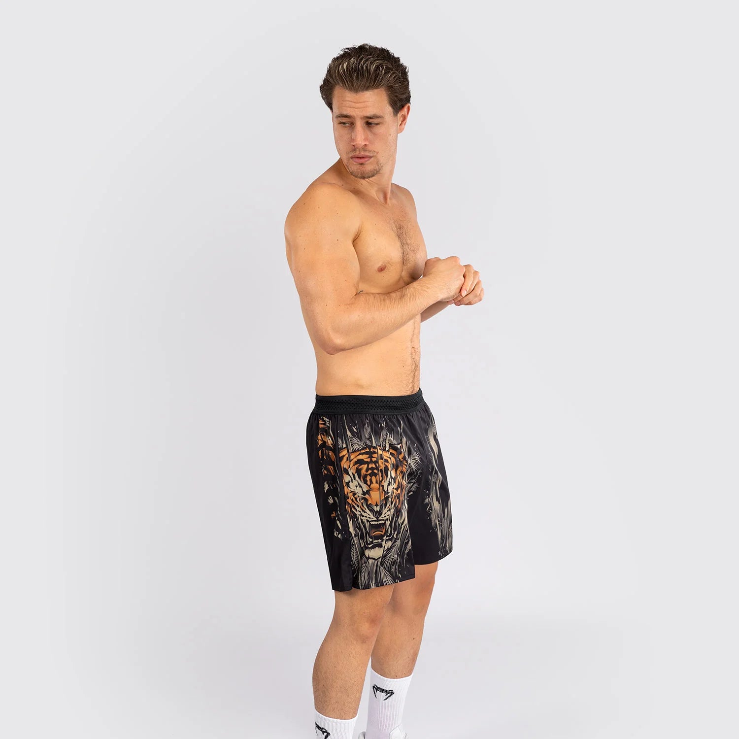 Venum Tiger Black/Neon Orange Hlačke Za Trening