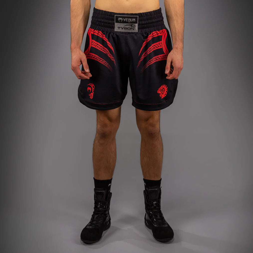 Venum x Mike Tyson Tiger Deep Black/Intense Red Hlačke Za Boks