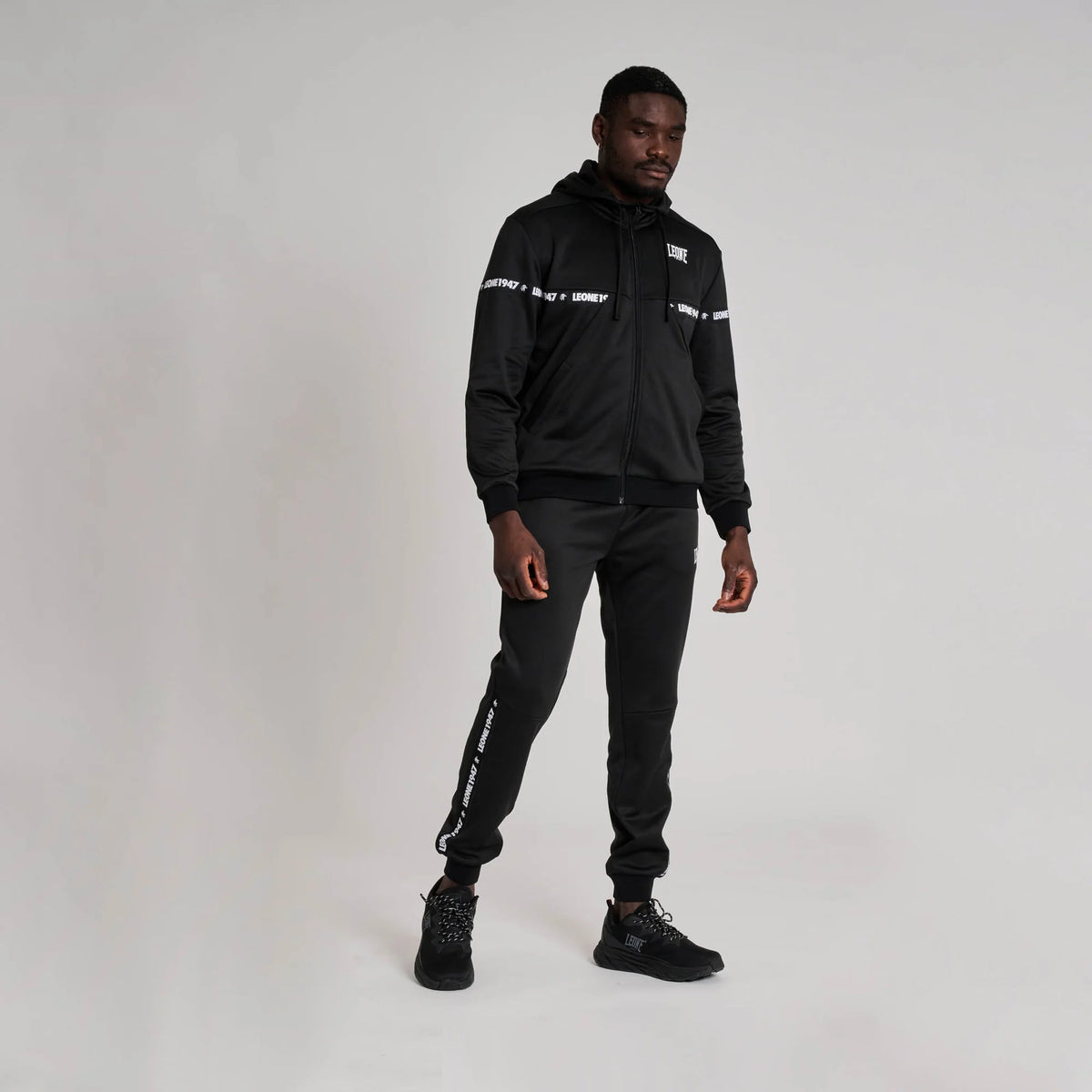 Leone 1947 ABX220 Tape 47 Black Hooded Sweatshirt