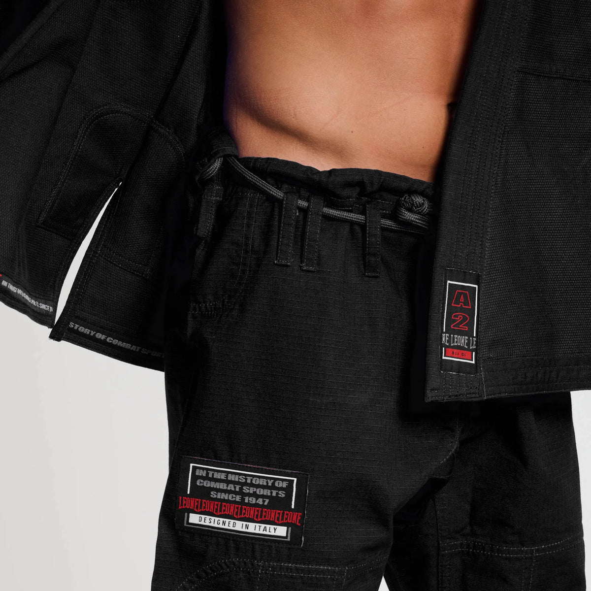 Leone 1947 AB403 Brazilian Jiu-jitsu Black kimono