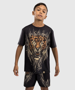 Otroška Venum Tiger Black/Neon Orange Dry Tech  Majica