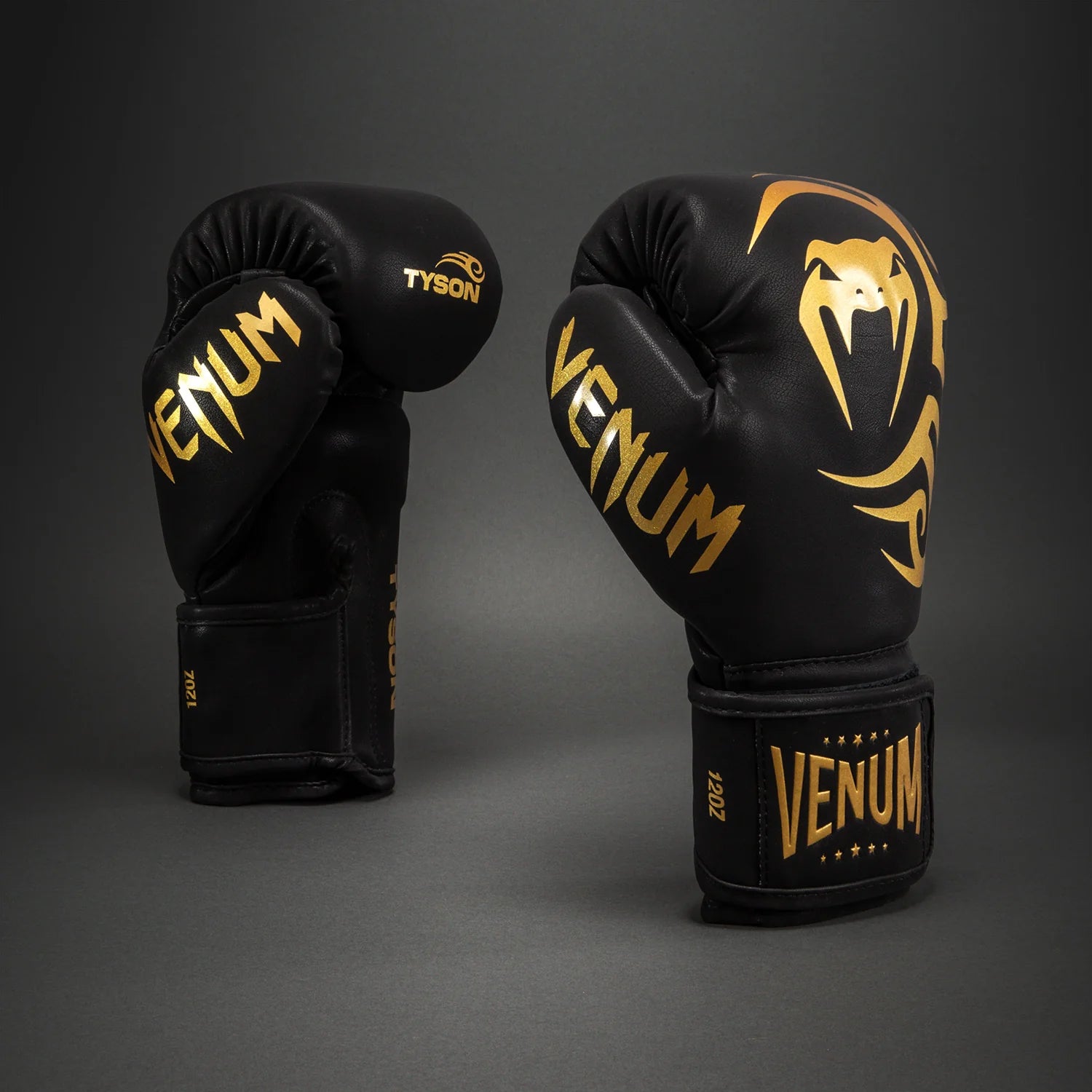Venum Mike Tyson Replica Boxing Gloves - Black/Gold