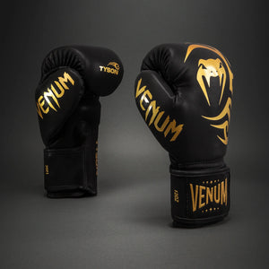 Venum Mike Tyson Replica Boxing Gloves - Black/Gold