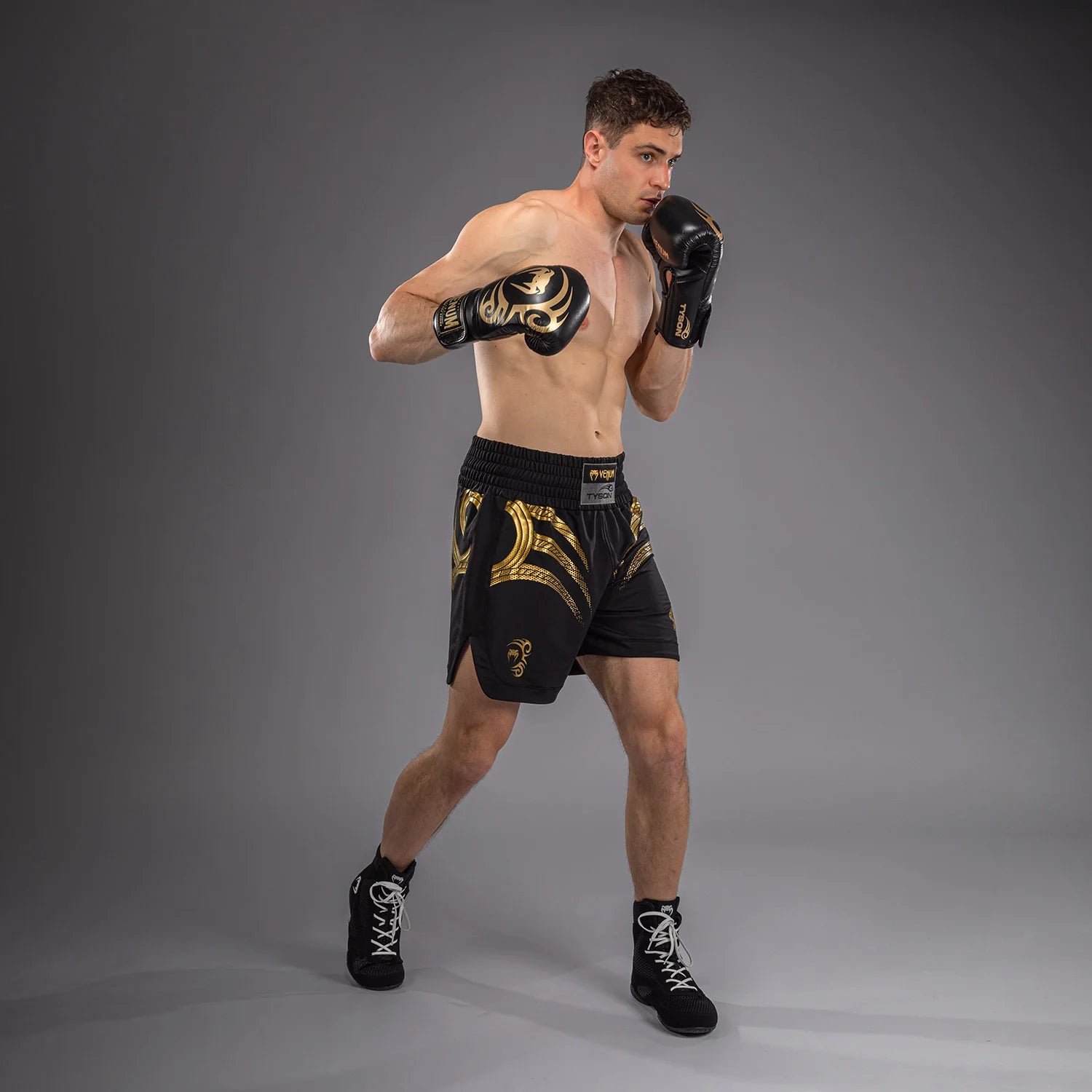 Venum x Mike Tyson Tiger Boxing Shorts - Black/Gold
