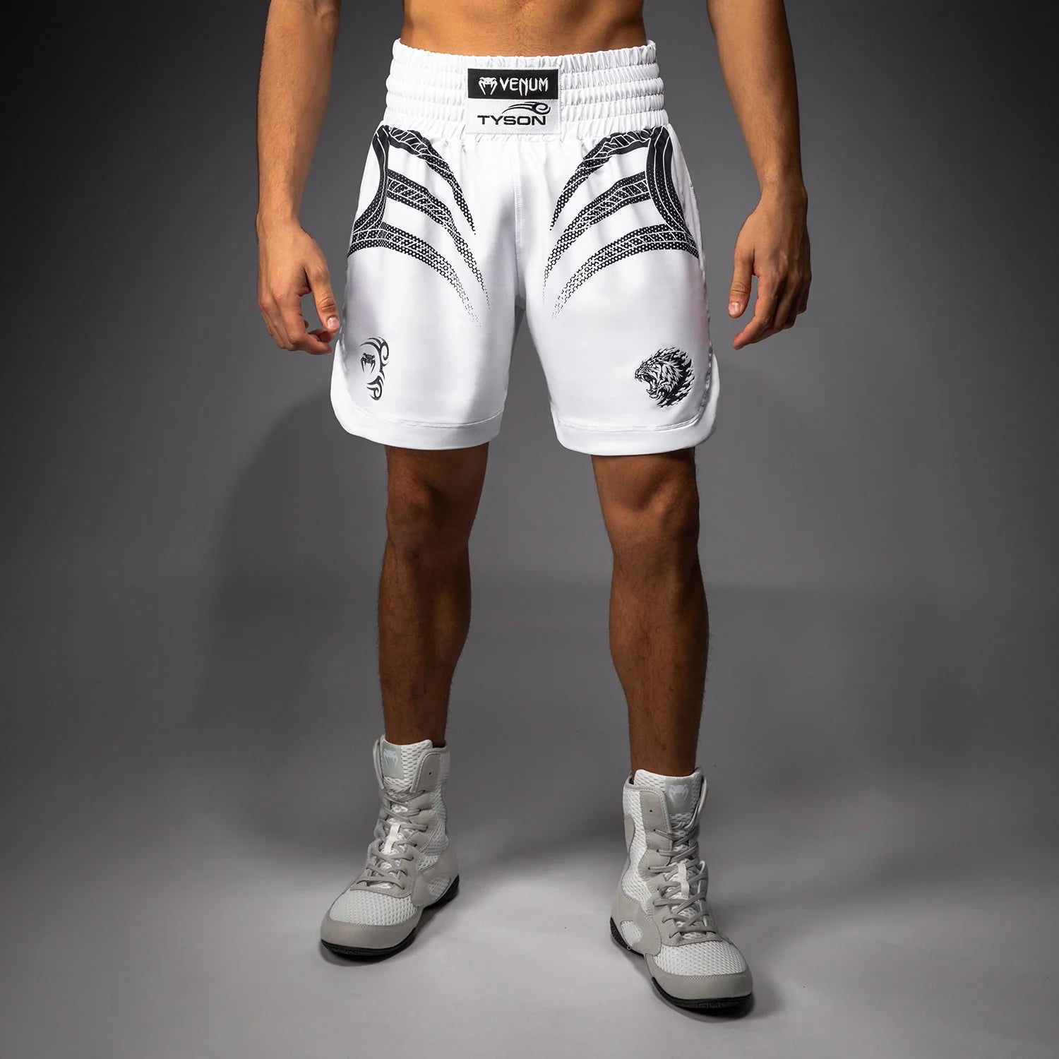 Venum x Mike Tyson Tiger Optical White/Deep Black Hlačke Za Boks